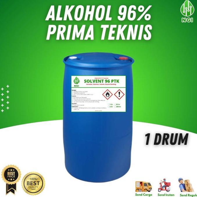 Alkohol Prima Teknis 96% - 1 Drum (200 Liter)