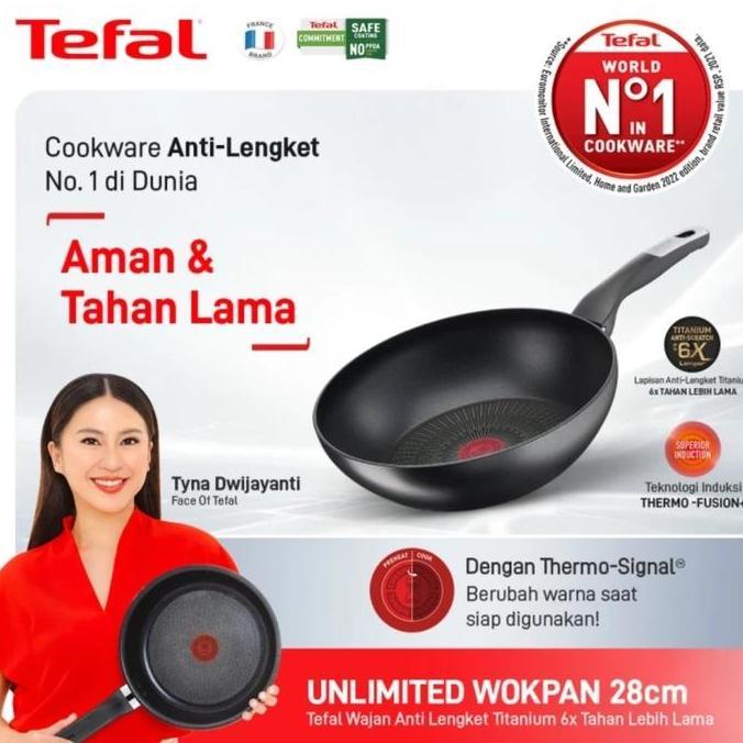 ZEZEXON Tefal Unlimited Wokpan 28cm Wajan Anti Lengket