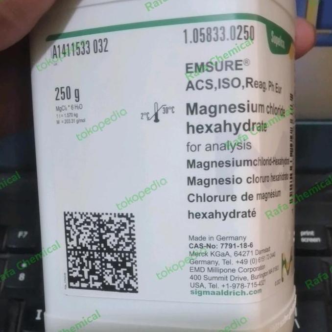 Magnesium chloride hexahydrate merck 1.05833.0250g