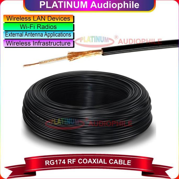 VATERCOM Kabel RG174 RF Coaxial Cable Tembaga Eceran Meteran