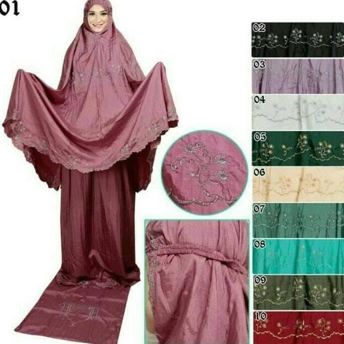 mukena parasut super bordir jumbo