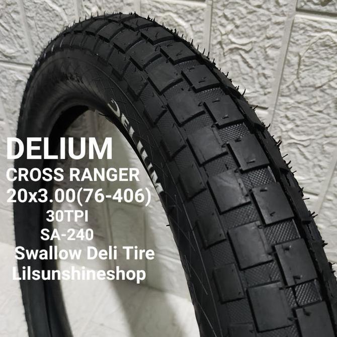 Ban Luar Sepeda BMX 20 x 3.00 DELIUM Cross Ranger Deli Tire Swallow SA-240 Ban Besar 20x300