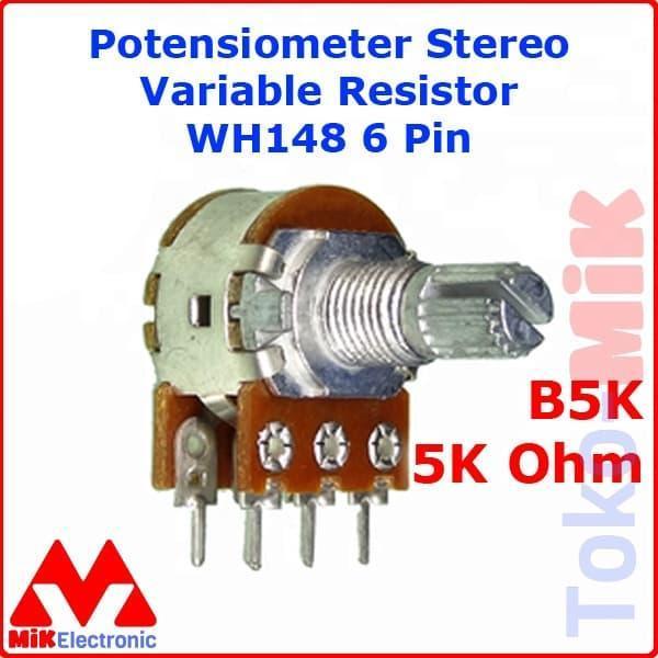 B5K 5K OHM POTENSIOMETER POTENSIO METER STEREO VARIABLE RESISTOR