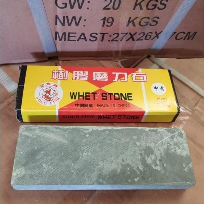 Allthebest- Batu Asah Gemston Alam / Batu Gosok Alam 6" inch Goldfish