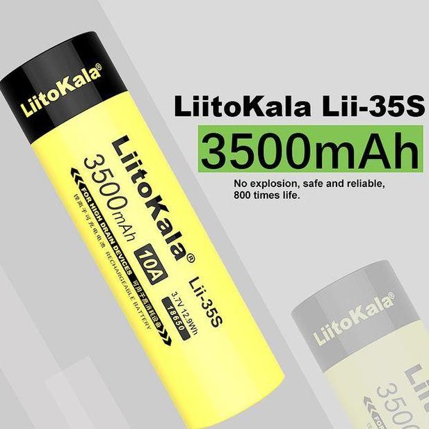 Baterai 18650 3500mah Liitokala lii-35s Original Authentic battery