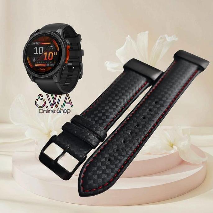 Ready Strap Leather Kulit Carbon Cabon Style Genuine Asli Quick Fit Quickfit Easy Release Watch Band