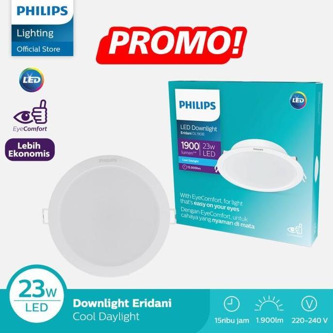 Lampu Philips Downlight Eridani LED18 D200 23W 65K Putih