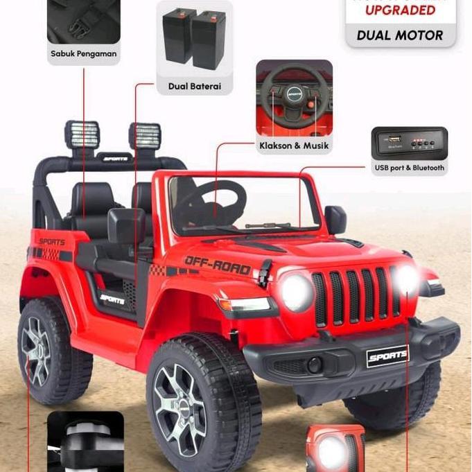 Logpranissa_ - FREEPELAPISBAN Mainan Mobil Aki Anak Jip Off Road PMB 8288 M-8288 / M8288 EVA
