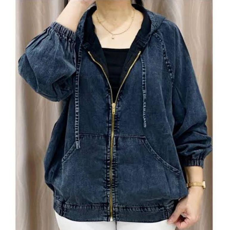 big promo jaket jeans wanita zipper