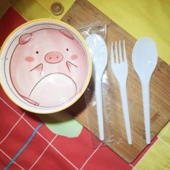 Sendok Garpu plastik set / paket sendok garpu steril premium