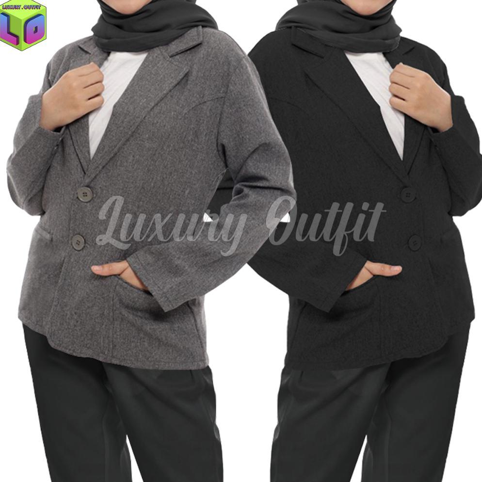 new product jas blezer wanita kerja kantor cewe polos dewasa anak jaket blazer guru santri pondok pe