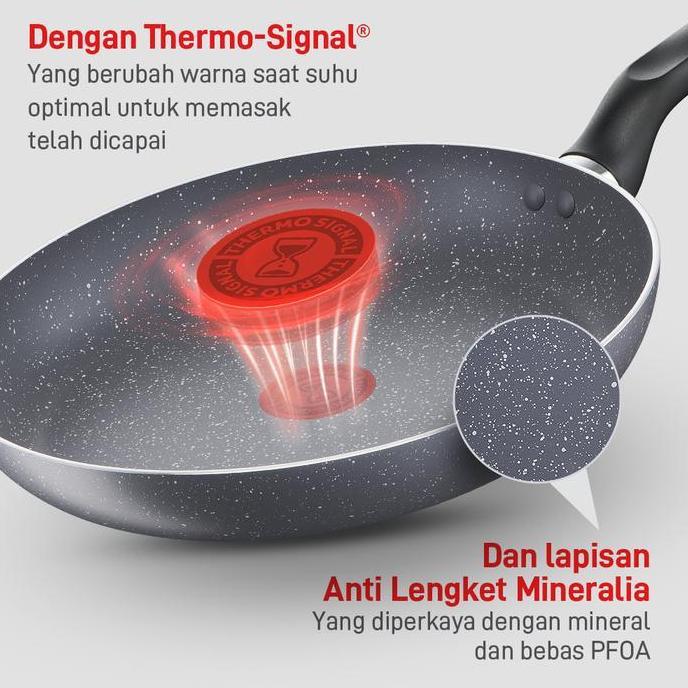 Tefal Cookware Set Wajan 3PCS Series Natura A / Fry Pan Anti Lengket