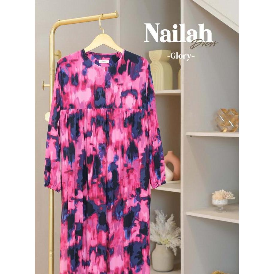 GAMIS RAYON PREMIUM NAILAH DRESS BY VHIANA PROMO Fit Karet