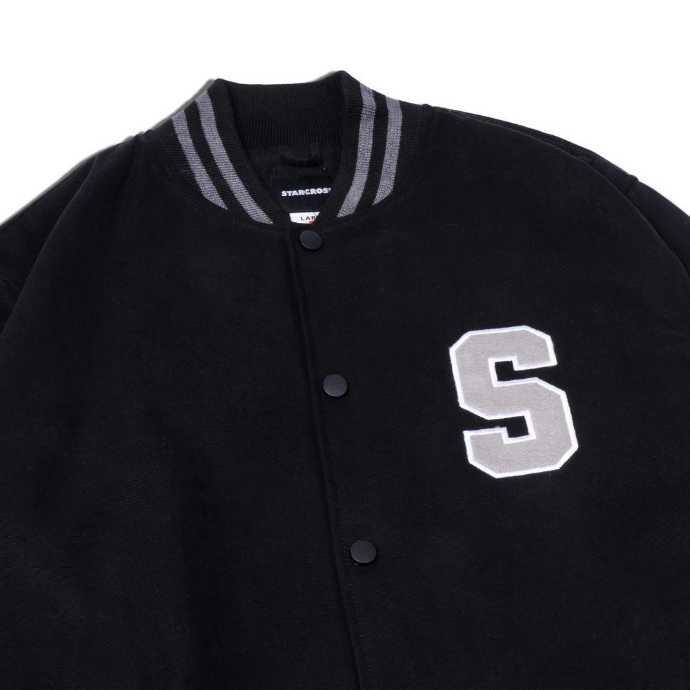 BESTPROMO STARCROSS Jaket Varsity - Black - JS 1010