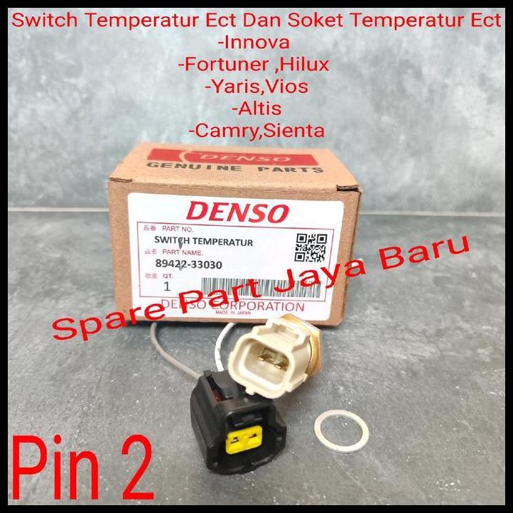 DISKON SWITCH ECT SENSOR TEMPERATUR DAN SOKET ECT AGYA AYLA SIGRA PIN 2 ORIGINAL DENSO 