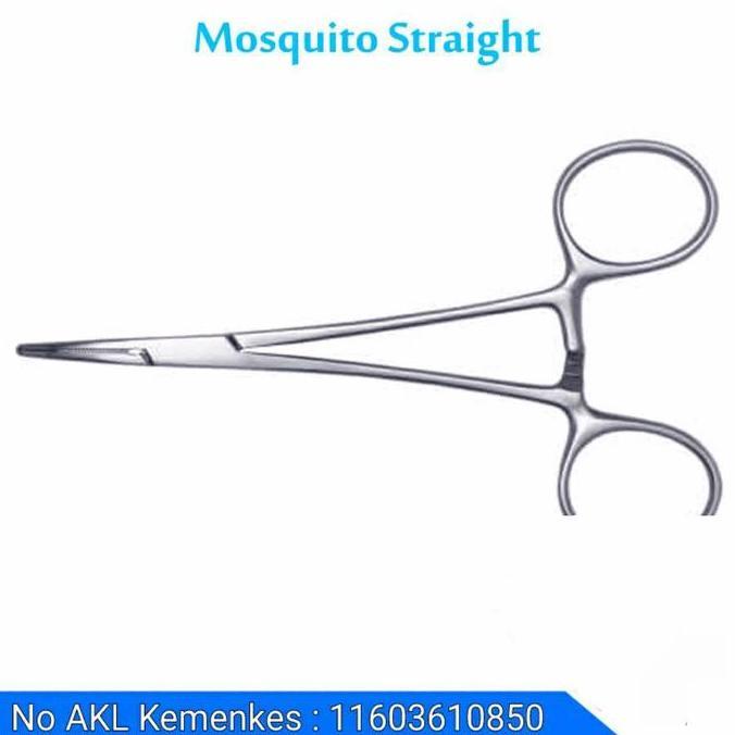 Medclean- Mosquito Forcep 12.5 Cm Klem Arteri Lurus Mosquito Bengkok Pean Lurus