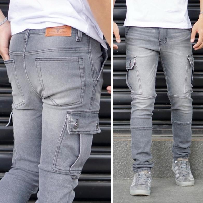 805 DENIM Jeans Cargo / Cargo jeans / Celana Jeans Cargo Pria / Celana Cargo Jeans Panjang Pria