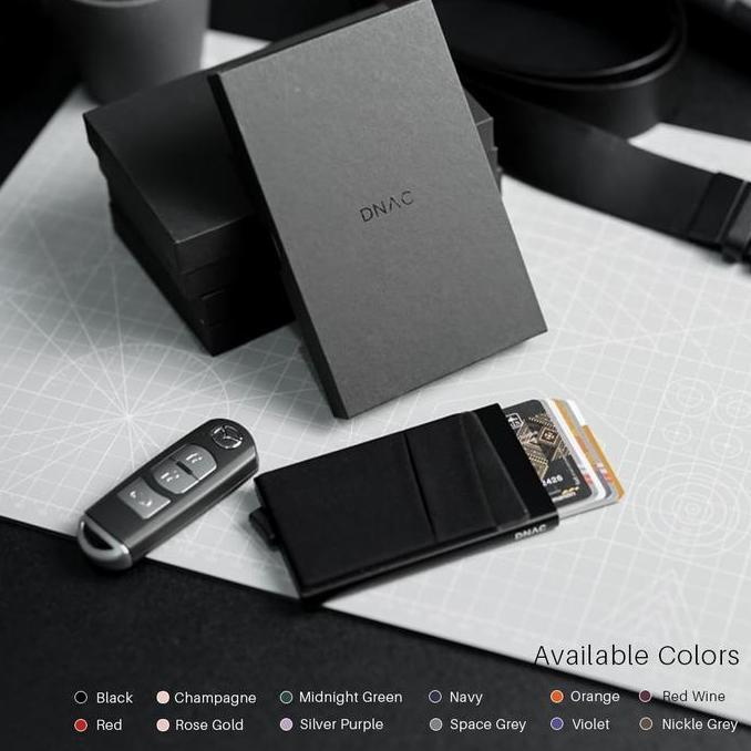 DNAC Smart Wallet Card Holder RFID Dompet Kartu Minimalis - Black KS