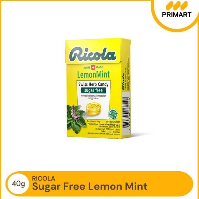 (Allthebest) Permen Ricola Lemon Mint 40 gr