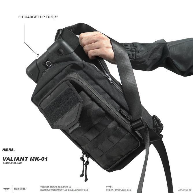 Valiant Shoulder Bag Mk L Sling Bag Waistbag Tactical Techwear Water Resist Numerus Tas Selempang Pr
