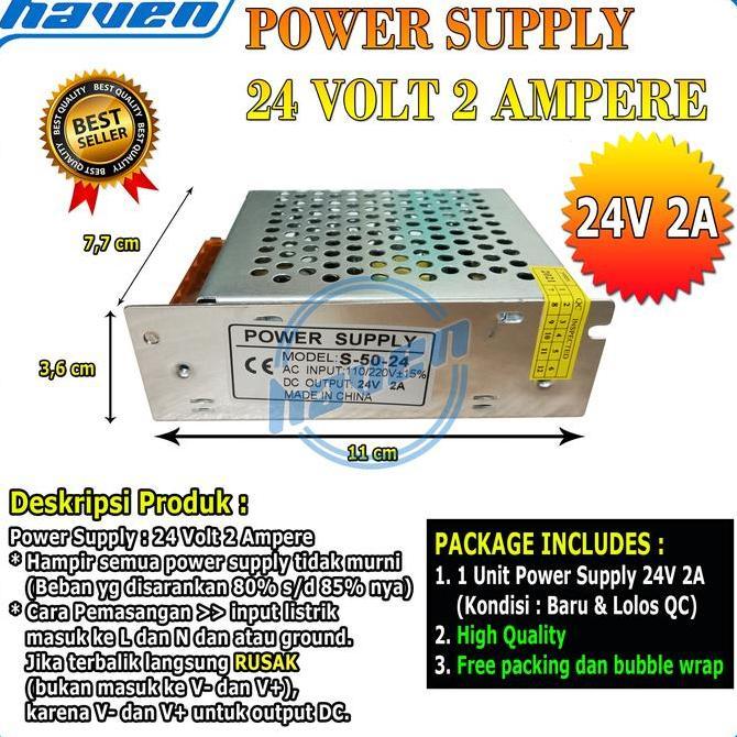 Whynot- Power Supply 24V 2A / Psu 24V 2A Switching Power