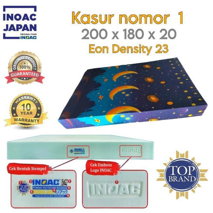 // INOAC KASUR BUSA NO. 1 UKURAN 200X180X20 EON D23 GARANSI RESMI ASLI MATTRESS MATRAS INOAC //
