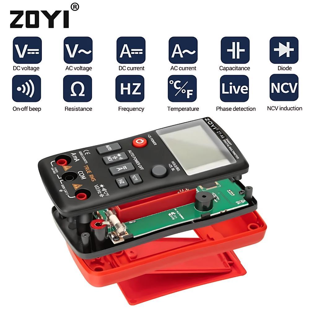 Zoyi Zt A6 Pengukur Arus Listrik Digital Multitester Ac Dc 1Mf Ncv