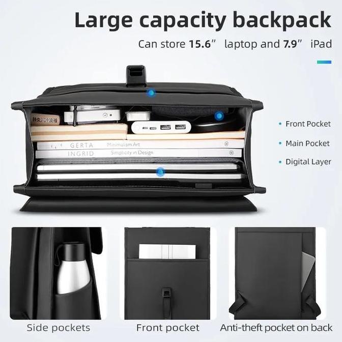 Gasajaa- Mark Ryden Tas Ransel Backpack  Laptop 15.6 Inch Mr1611 - Hitam