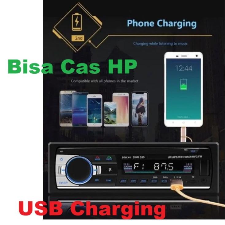 Tape Mobil Truk Bus Alat Berat 24 Volt Bluetooth Usb Fm Radio Model A720 Mp3 Aux Tape Singe Din Truc