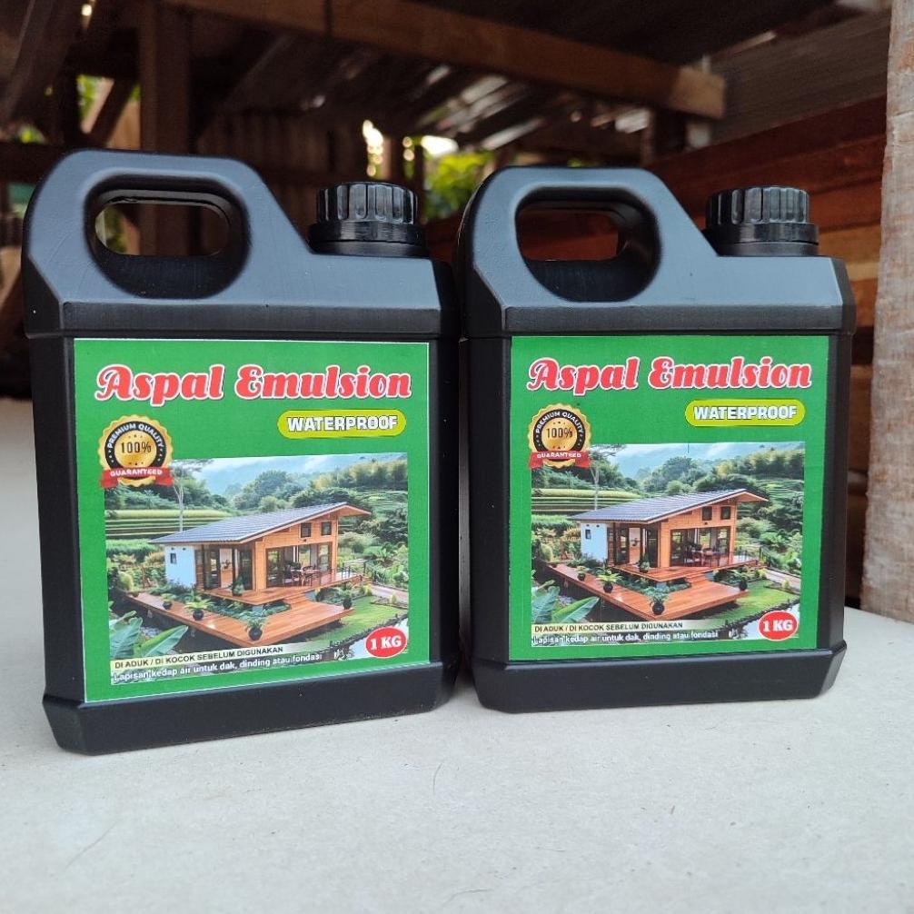 Aspal Emulsion Waterproof 1KG Cat Pelapis Anti Bocor Dak, Atap & Beton
