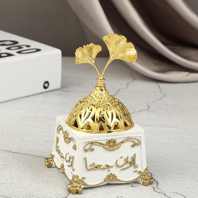 Wfhgx- Ornamen Aroma Lavender Tempat Bakar Dupa Arab Putih Lilin Aroma Terapi Vnike Hitam Bahan Resi