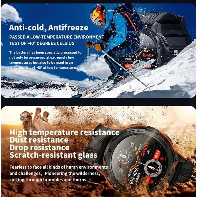 BOZLUN B73 | Layar AOD smartwatch | tahan air 3ATM | Layar AOD smartwatch | jam tangan militer | hea