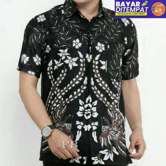 Termurah / Hot Sale Terlaris Kemeja Batik Pria Murah Lengan Pendek Baju Batik Pria Kemeja Pria Batik
