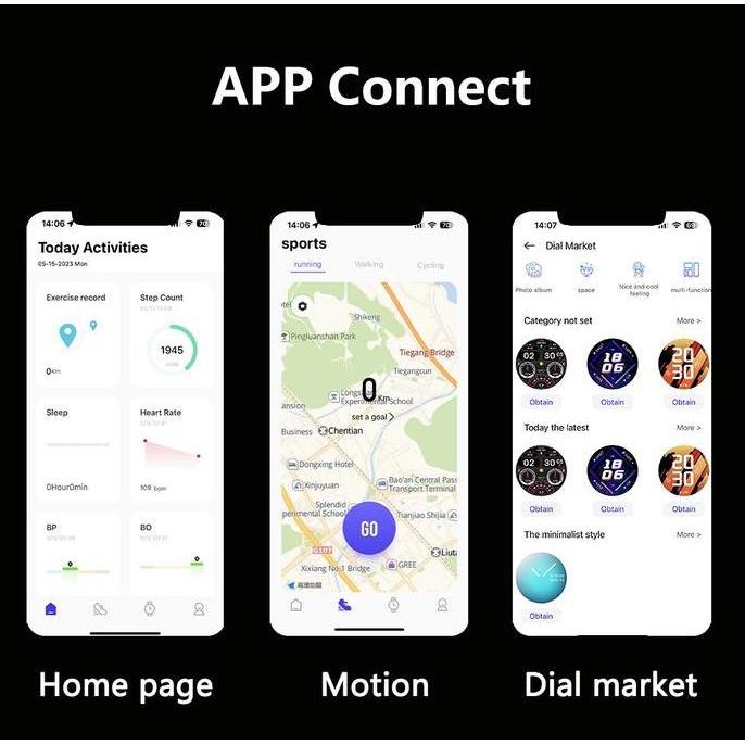 Aolon Smart Watch Waterproof Compass Blood Oxygen Smartwatch Original