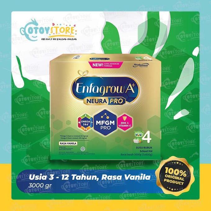 Lansungkirim- Enfagrow A+ 4 Vanila 3000 Gram / Susu Enfagrow 4 3000G Vanila