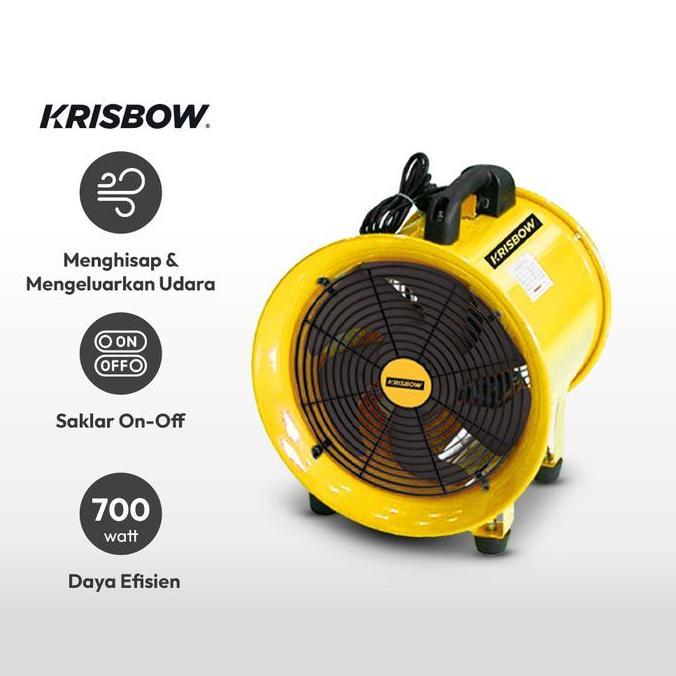 KRISBOW 12 INCI BLOWER VENTILATOR INDUSTRIAL - KUNING Best Seller