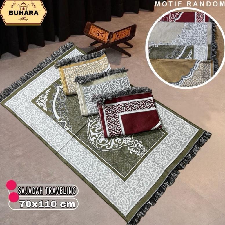 DISKON BUHARA MONO TRAVEL 70X110 CM| SAJADAH TURKIYE TRAVEL UKURAN JUMBO DEWASA| SOUVENIR UMROH&TAHL