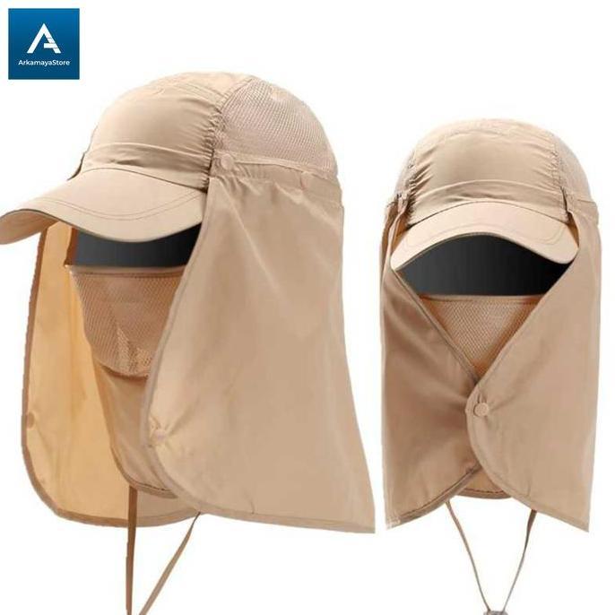 DA26 - topi pancing topi gunung outdoor pria wanita tentara jepang anti uv matahari