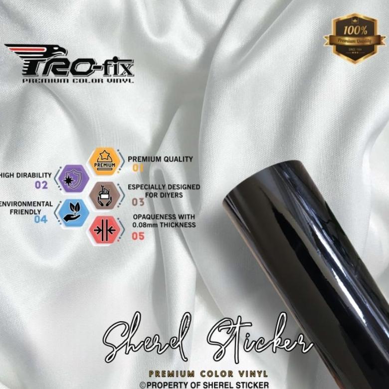 HEMAT (HARGA 1 ROLL) SKOTLET PROFIX HITAM GLOSSY P 15METER X L 45CM