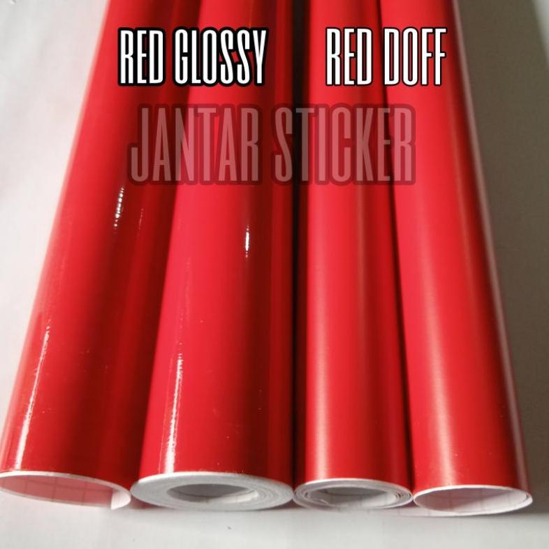 PAKET HEMAT Stiker merah glossy stiker motor skotlet merah glossy sticker scotlite merah doff scotli
