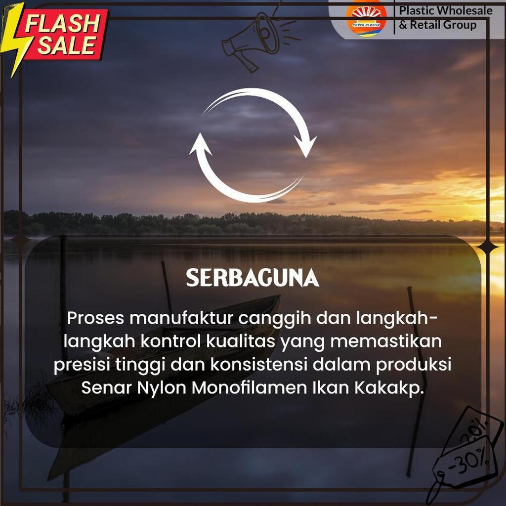 Senar Cap Ikan Kakap  Ukuran 10000 (200)  Per Roll /Tali Senar Pancing / Senar Layangan Termurah