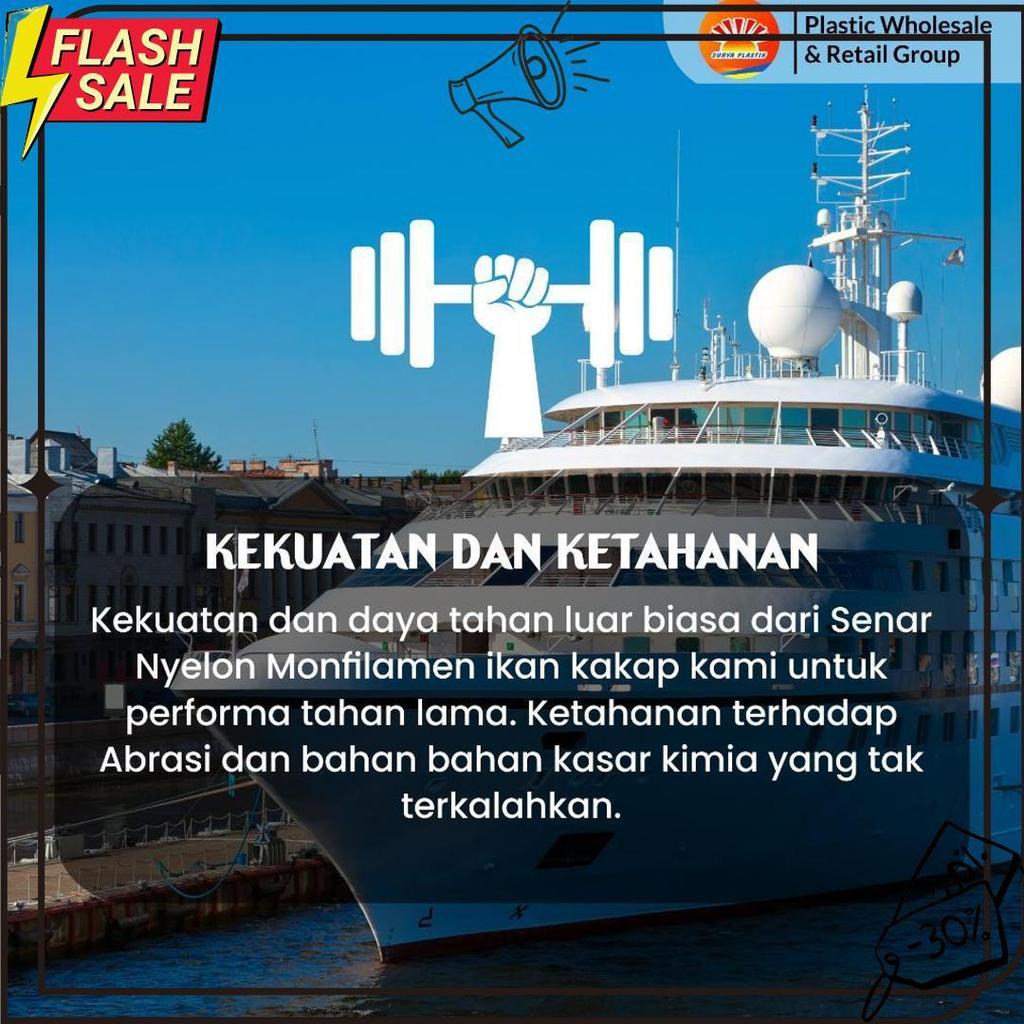 Senar Cap Ikan Kakap  Ukuran 5000 (140)  Per Roll /Tali Senar Pancing / Senar Layangan Meledak