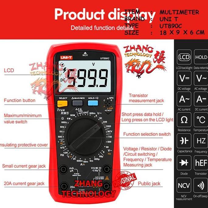 UNI-T UT890C+ UT 890C+ 890C Dital Multimeters Multitester