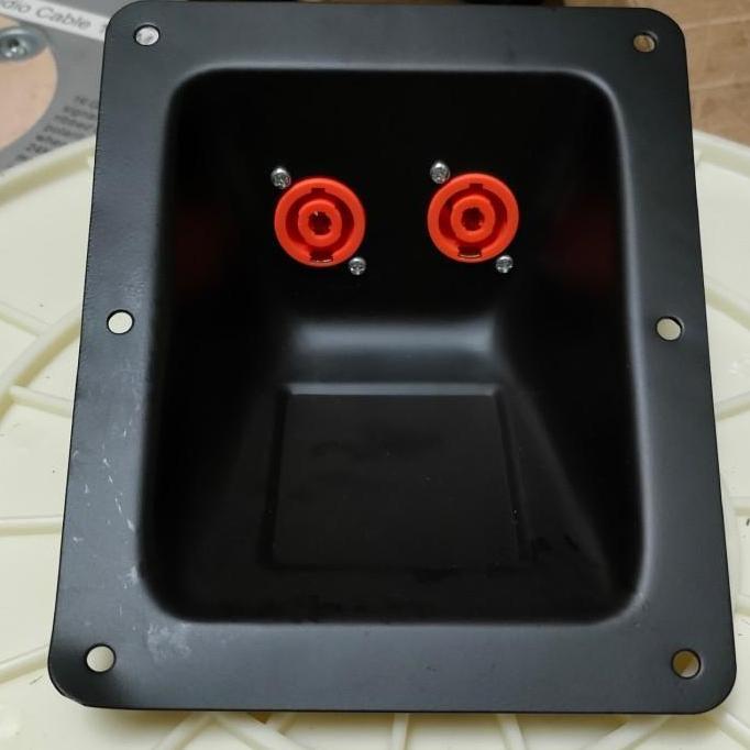 Plat Spikon Speaker Cekung Besi Besar Bma / Panel Terminal Speakon Best Seller