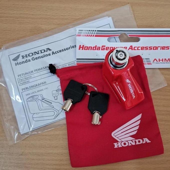 (SM) Kunci Gembok Motor Honda Original Kunci Gembok Disk Cakram Honda Anti Maling