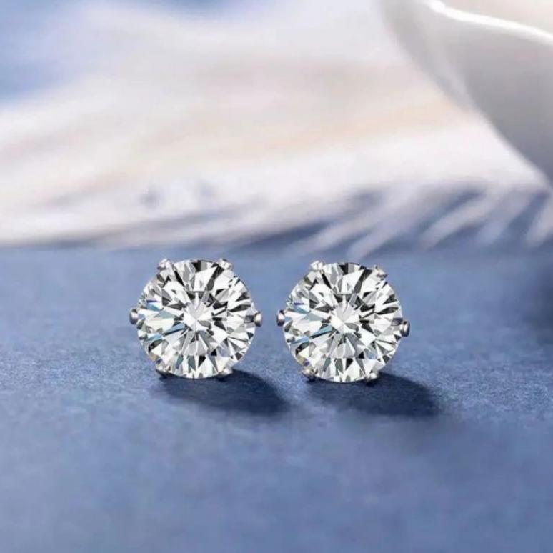 GARANSI Anting tusuk branded motif berlian lapis emas/perak ( harga termurah )