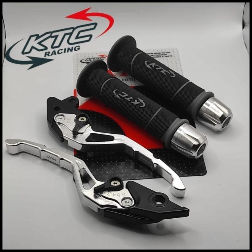 Handgrip Ktc Original Hg55 + Jalu Stang Cnc + Handle Rem Stelan Cnc Nmax Aerox Handgrip Mio Handgrip