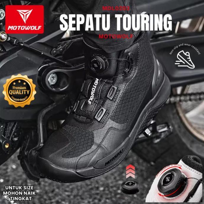 Sepatu Motor Touring Motowolf Boots Adventure Touring Sunmori Premium