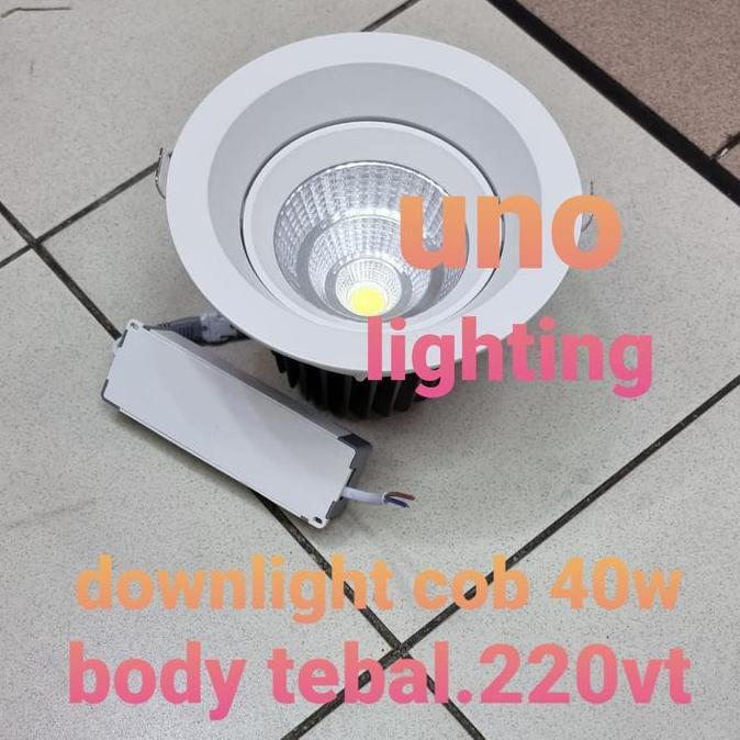 HARGA DISC - downlight cob 4000k 40watt 40w / ceiling plafon 40 watt natural 220v