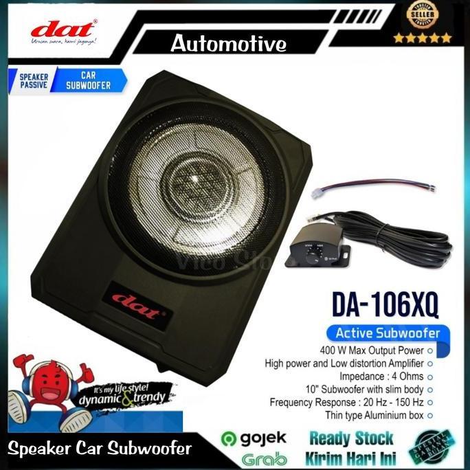 Promo Speaker Kolong Mobil DAT DA-106XQ Slim Underseat Subwoofer 10" Inch Diskon